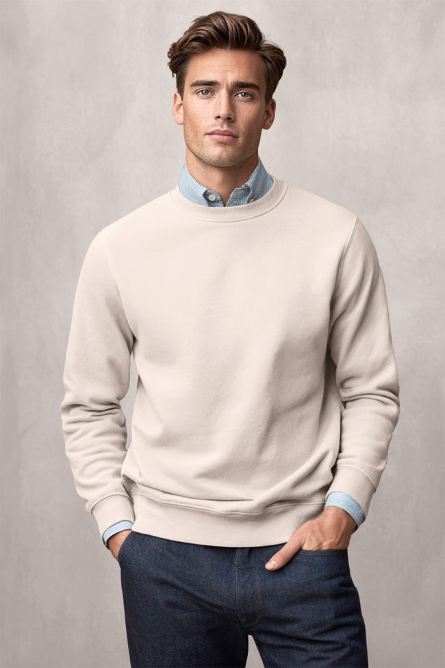 Essential Sweatshirt, Φούτερ σε Εκρού Χρώμα