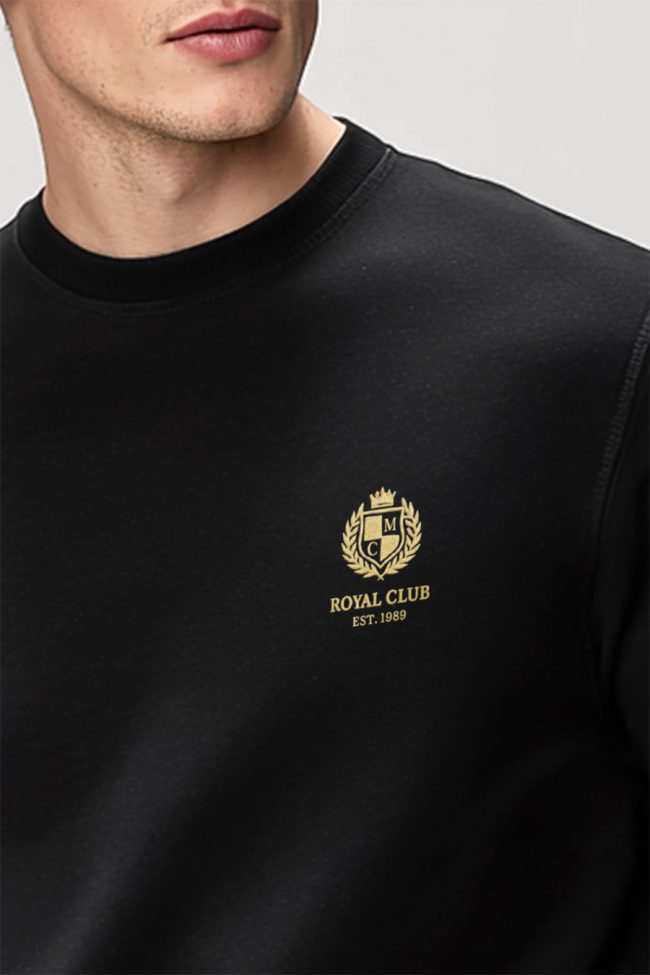 Royal Club, Φούτερ σε Μαύρο Χρώμα