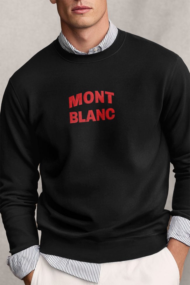 Mont Blanc Red, Φούτερ σε Μαύρο Χρώμα