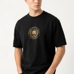 Oversized T-Shirt με Σχέδιο σε Μαύρο Χρώμα, Maison Beverly Hills