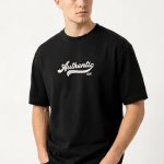 Oversized T-Shirt σε Μαύρο Χρώμα με σχέδιο, Authentic League