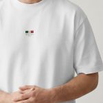 Oversized T-Shirt με Σχέδιο σε Λευκό Χρώμα, Italy United
