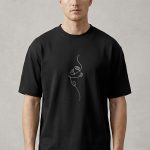 Oversized T-Shirt σε Μαύρο Χρώμα με σχέδιο, Abstract Face