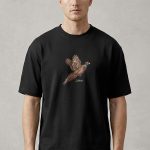 Oversized Ανδρικό T-Shirt σε Μαύρο Χρώμα, Pheasant Liberta