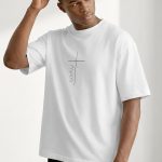 Oversized T-Shirt με Σχέδιο σε Λευκό Χρώμα, Faith Crossing