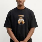 Oversized T-Shirt σε Μαύρο Χρώμα με σχέδιο, Bling Teddy