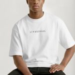 Oversized T-Shirt με Σχέδιο σε Λευκό Χρώμα, Liverpool