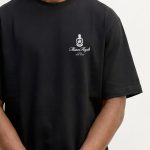 Oversized T-Shirt με Design Print σε Μαύρο Χρώμα, Maison Royale Mini