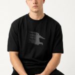 Oversized T-Shirt σε Μαύρο Χρώμα με σχέδιο, Dunking GOAT