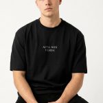 Oversized T-Shirt σε Μαύρο Χρώμα με σχέδιο, Acta Non Verba