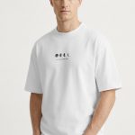 Oversized T-Shirt σε Λευκό Χρώμα με σχέδιο, To The Moon and Back