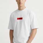 Oversized T-Shirt σε Λευκό Χρώμα με σχέδιο, Tokyo Red Stripe