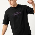 Oversized T-Shirt με Σχέδιο σε Μαύρο Χρώμα, United Kind 2020