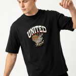 Oversized Ανδρικό T-Shirt σε Μαύρο Χρώμα, United Basketball
