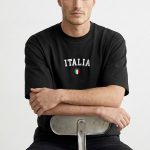 Oversized Ανδρικό T-Shirt σε Μαύρο Χρώμα, Italia Prime