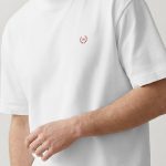 Oversized T-Shirt με Design Print σε Λευκό Χρώμα, UK Royal Red