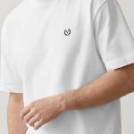 Oversized T-Shirt με Design Print σε Λευκό Χρώμα, V Royal
