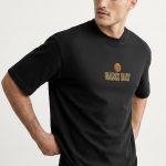 Oversized T-Shirt με Design Print σε Μαύρο Χρώμα, Game Day Basket