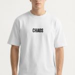 Oversized T-Shirt με Σχέδιο σε Λευκό Χρώμα, Chaos Blackout