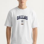 Oversized T-Shirt σε Λευκό Χρώμα με σχέδιο, Dallas Star
