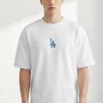 Oversized T-Shirt σε Λευκό Χρώμα με σχέδιο, LA Navy