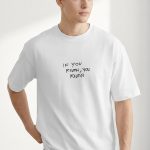 Oversized T-Shirt σε Λευκό Χρώμα με σχέδιο, If You Know