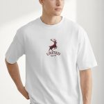 Oversized T-Shirt σε Λευκό Χρώμα με σχέδιο, Red Stag United