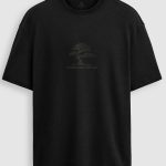 Oversized T-Shirt με Σχέδιο σε Μαύρο Χρώμα, Bonsai All Black