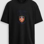 Oversized Ανδρικό T-Shirt σε Μαύρο Χρώμα, UK Varsity