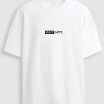 Oversized T-Shirt σε Λευκό Χρώμα με σχέδιο, Why Not