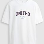 Oversized T-Shirt με Σχέδιο σε Λευκό Χρώμα, United Kind 2020