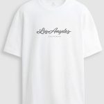 Oversized T-Shirt σε Λευκό Χρώμα, Los Angeles CA