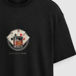 Whiskey Game, T-Shirt Μπλούζα με Σχέδιο σε Μαύρο Χρώμα