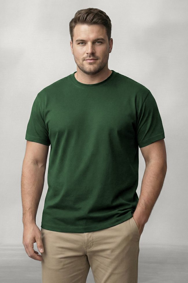 Heavyweight Cotton T-Shirt σε Πράσινο Χρώμα