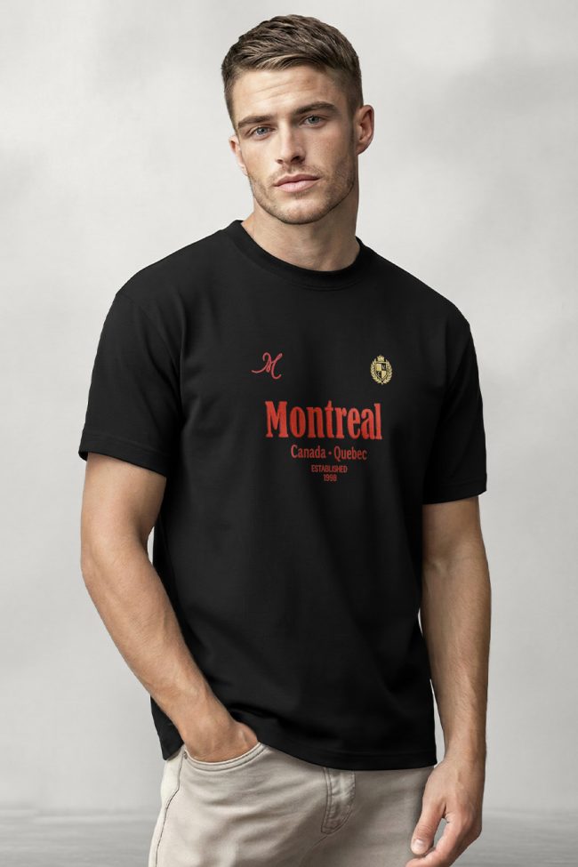 Montreal 1998, T-Shirt Μπλούζα με Σχέδιο σε Μαύρο Χρώμα