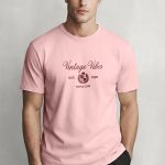 Vintage Vibes Royal Club, Μπλούζα T-Shirt σε Ροζ Χρώμα