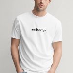 Antisocial Vibe, Heavy Cotton T-Shirt σε Λευκό Χρώμα