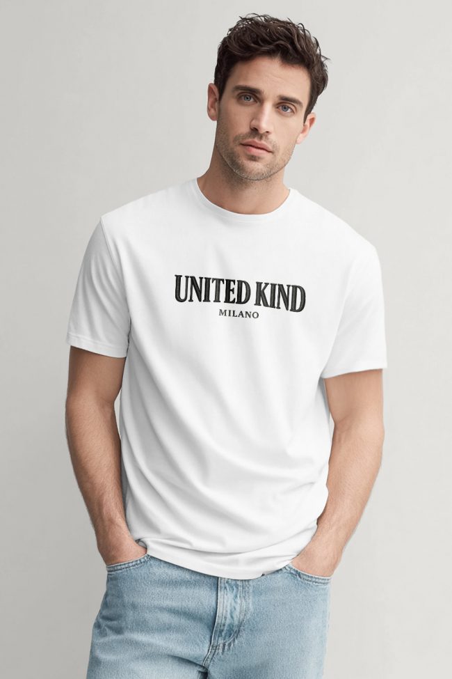 United Kind Milano, Heavy Cotton T-Shirt σε Λευκό Χρώμα