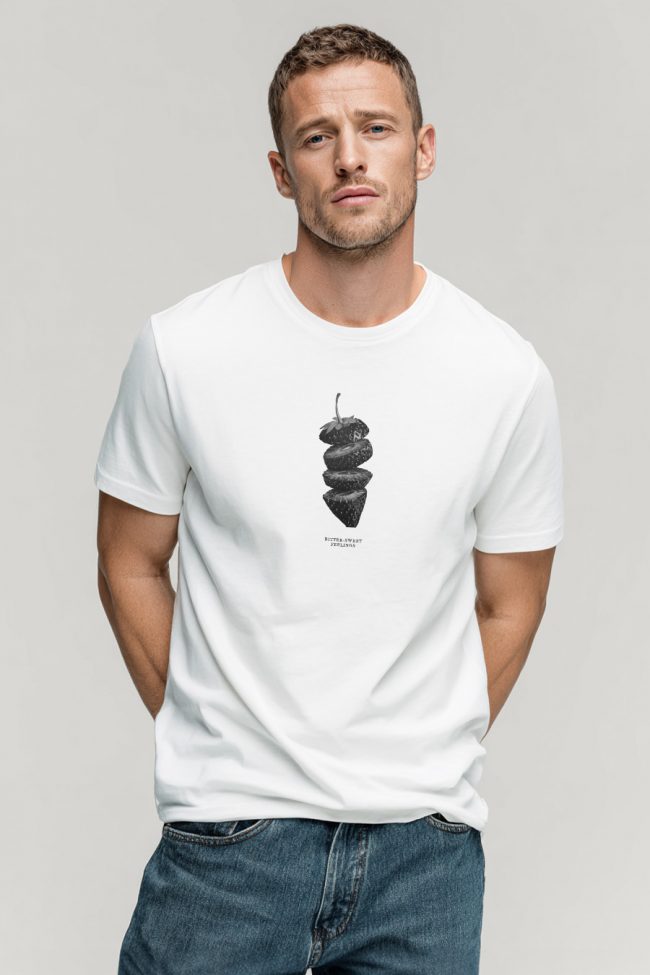 Dark Strawberry, Μπλούζα T-Shirt σε Λευκό Χρώμα