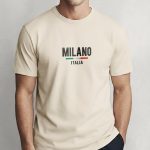 Milano Stripe Bold, T-Shirt Μπλούζα με Σχέδιο σε Εκρού Χρώμα
