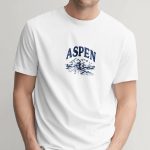 Aspen, T-Shirt Μπλούζα με Σχέδιο σε Λευκό Χρώμα