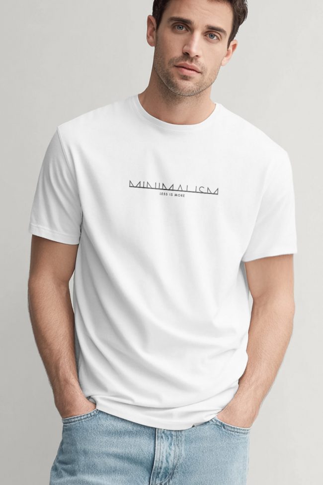 Minimalism, Graphic T-Shirt σε Λευκό Χρώμα