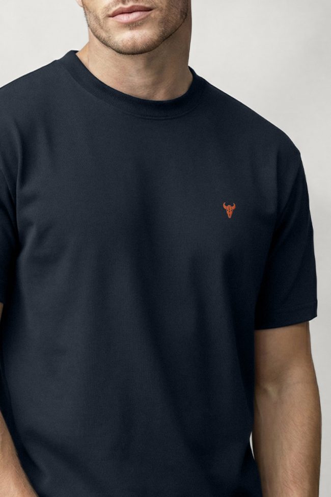 Horns Red, Ανδρική Μπλούζα T-Shirt σε Μπλε Χρώμα