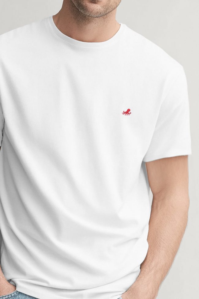 Red Octopus, Μπλούζα T-Shirt σε Λευκό Χρώμα