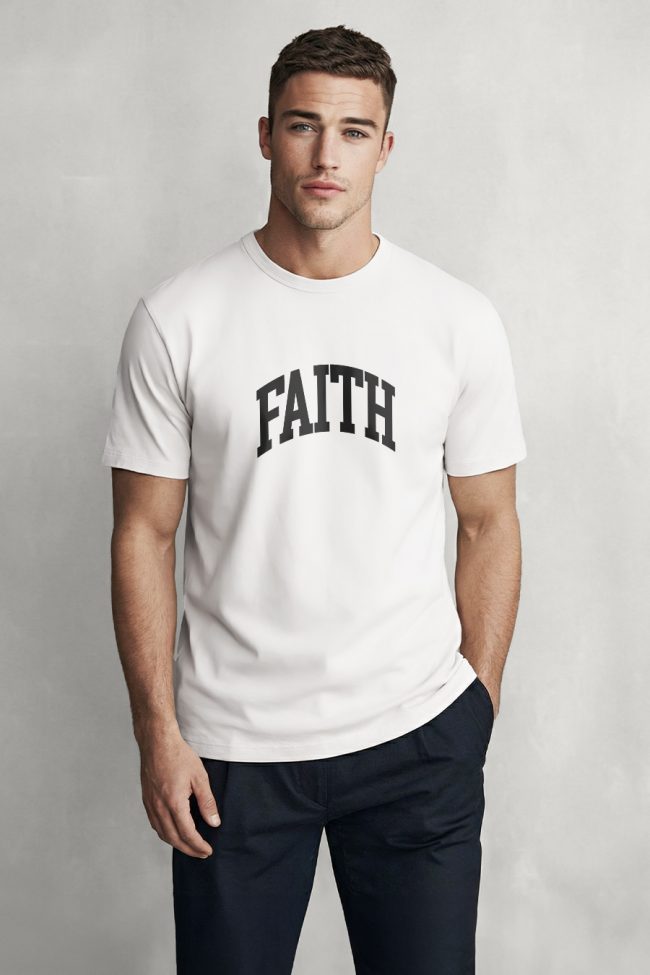 Faith Arc, Ανδρική Μπλούζα T-Shirt σε Λευκό Χρώμα