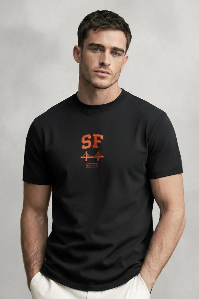 SF Bridge, Ανδρική Μπλούζα T-Shirt σε Μαύρο Χρώμα