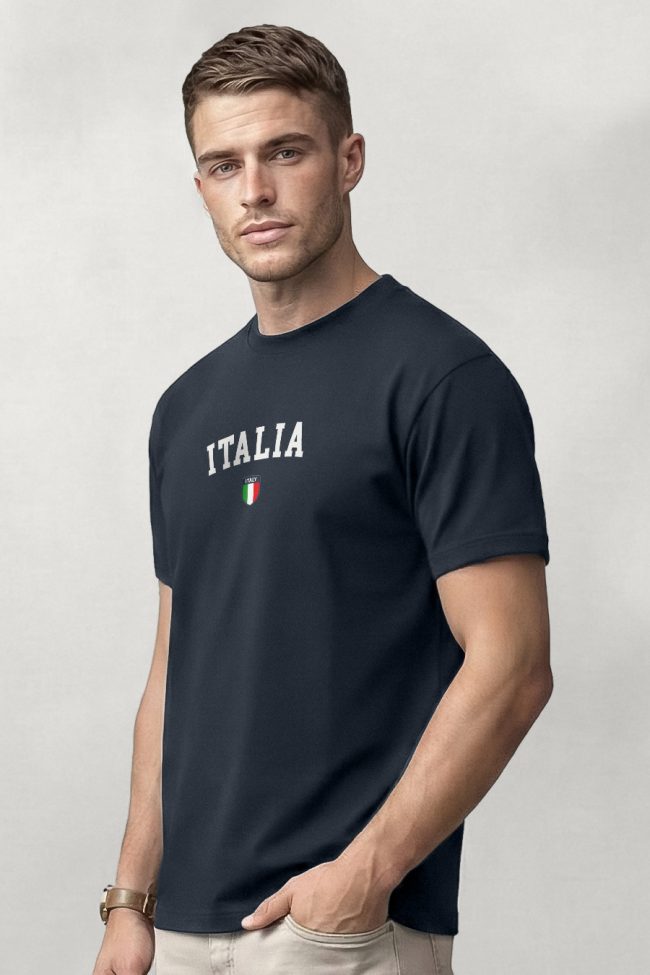 Italia Prime, Μπλούζα T-Shirt σε Μπλε Χρώμα