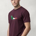 Temple of Speed, Heavy Cotton T-Shirt σε Μπορντώ Χρώμα