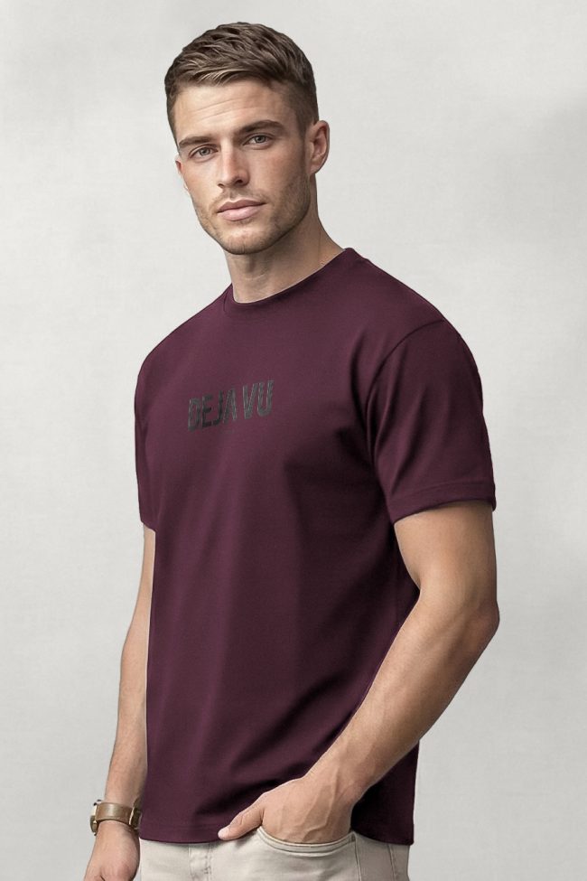 Deja Vu Bold, Μπλούζα T-Shirt σε Μπορντώ Χρώμα