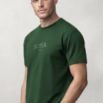 Roma, Heavy Cotton T-Shirt σε Πράσινο Χρώμα